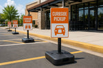 Why Plastic Sign Bases Are a Smart Choice for Curbside Pickup and Traffic Control