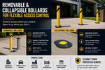 Removable and Collapsible Bollards for Flexible Access Control