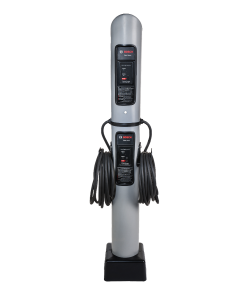 Dual EV Charging Station with light granite bollard cover