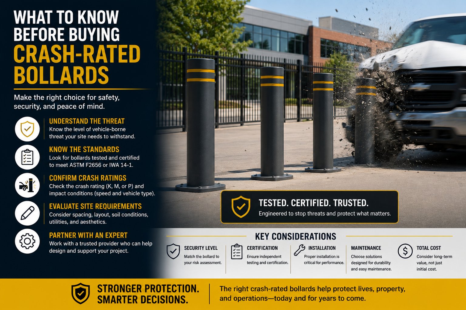 What to Know Before Buying Crash Rated Bollards